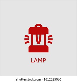 Professional vector lamp icon. Lamp symbol that can be used for any platform and purpose. High quality lamp illustration.