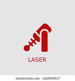 Professional vector laser icon. Laser symbol that can be used for any platform and purpose. High quality laser illustration.
