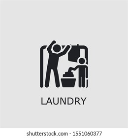 Professional vector laundry icon. Laundry symbol that can be used for any platform and purpose. High quality laundry illustration.