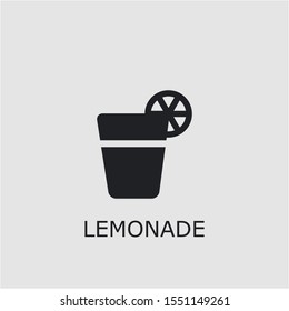 Professional vector lemonade icon. Lemonade symbol that can be used for any platform and purpose. High quality lemonade illustration.