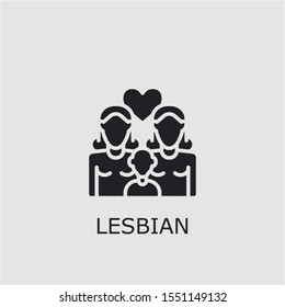 Professional vector lesbian icon. Lesbian symbol that can be used for any platform and purpose. High quality lesbian illustration.