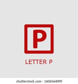 Professional vector letter p icon. Letter p symbol that can be used for any platform and purpose. High quality letter p illustration.