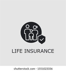 Professional Vector Life Insurance Icon. Life Insurance Symbol That Can Be Used For Any Platform And Purpose. High Quality Life Insurance Illustration.