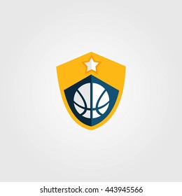 Professional vector logo for a basketball team. 