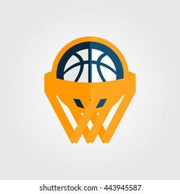 Professional vector logo for a basketball team. 