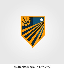 Professional vector logo for a basketball team. 