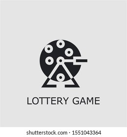 Professional vector lottery game icon. Lottery game symbol that can be used for any platform and purpose. High quality lottery game illustration.