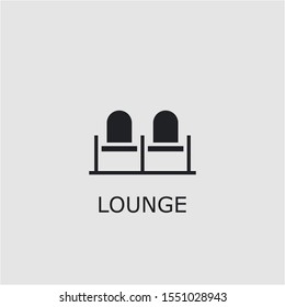 Professional vector lounge icon. Lounge symbol that can be used for any platform and purpose. High quality lounge illustration.