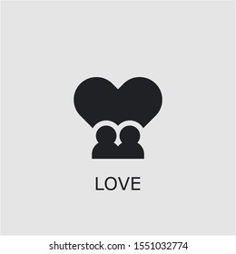 Professional vector love icon. Love symbol that can be used for any platform and purpose. High quality love illustration.