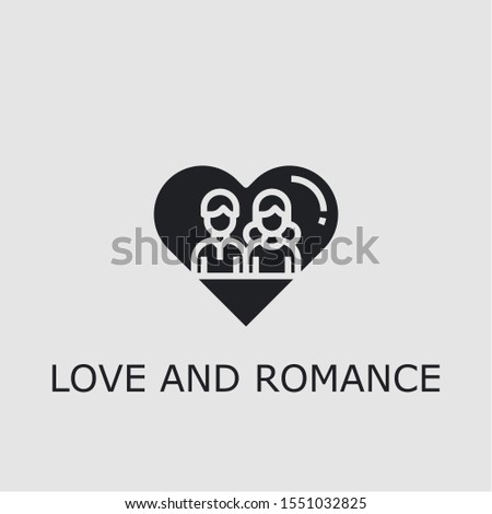Professional vector love and romance icon. Love and romance symbol that can be used for any platform and purpose. High quality love and romance illustration.
