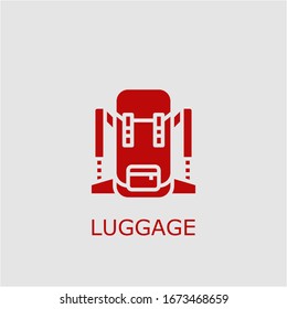 Professional vector luggage icon. Luggage symbol that can be used for any platform and purpose. High quality luggage illustration.