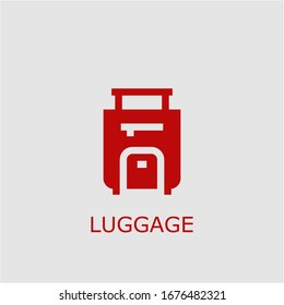 Professional vector luggage icon. Luggage symbol that can be used for any platform and purpose. High quality luggage illustration.