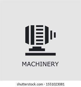 Professional vector machinery icon. Machinery symbol that can be used for any platform and purpose. High quality machinery illustration.