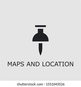 Professional vector maps and location icon. Maps and location symbol that can be used for any platform and purpose. High quality maps and location illustration.