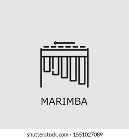 Professional vector marimba icon. Marimba symbol that can be used for any platform and purpose. High quality marimba illustration.