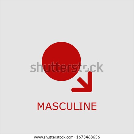 Professional vector masculine icon. Masculine symbol that can be used for any platform and purpose. High quality masculine illustration.