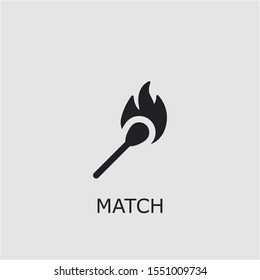 Professional vector match icon. Match symbol that can be used for any platform and purpose. High quality match illustration.