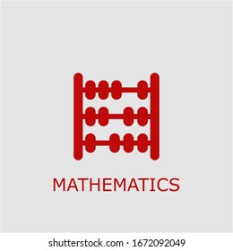 Professional vector mathematics icon. Mathematics symbol that can be used for any platform and purpose. High quality mathematics illustration.