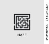 Professional vector maze icon. Maze symbol that can be used for any platform and purpose. High quality maze illustration.