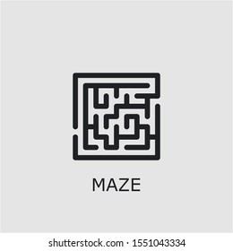 Professional vector maze icon. Maze symbol that can be used for any platform and purpose. High quality maze illustration.