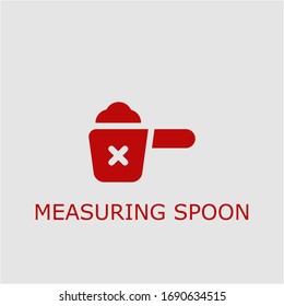 Professional vector measuring spoon icon. Measuring spoon symbol that can be used for any platform and purpose. High quality measuring spoon illustration.