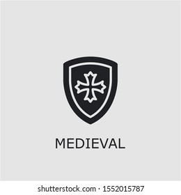 Professional vector medieval icon. Medieval symbol that can be used for any platform and purpose. High quality medieval illustration.