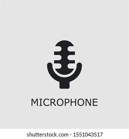 Icono de micrófono vector profesional. Símbolo de micrófono que se puede usar para cualquier plataforma y propósito. Ilustración de micrófono de alta calidad.