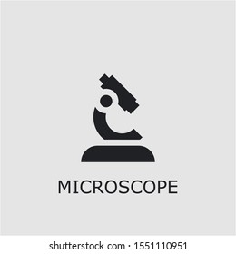 Professional vector microscope icon. Microscope symbol that can be used for any platform and purpose. High quality microscope illustration.
