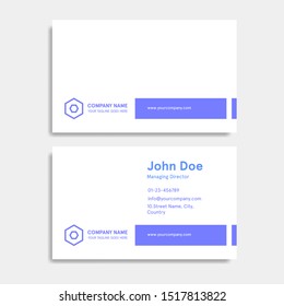 Professional Vector Modern Blue Elegant Business Card Template for Your Company