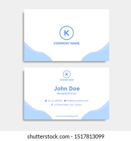 Professional Vector Modern Blue and Playful Business Card Template for Your Company