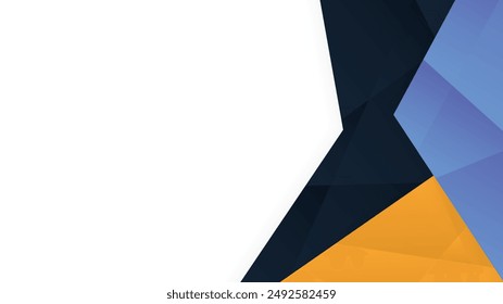 Professional vector modern business card template with geometric shapes