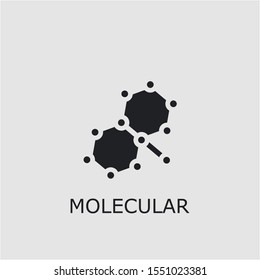 Professional vector molecular icon. Molecular symbol that can be used for any platform and purpose. High quality molecular illustration.