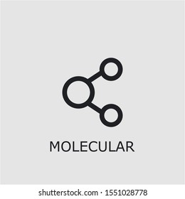 Professional vector molecular icon. Molecular symbol that can be used for any platform and purpose. High quality molecular illustration.