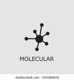 Professional vector molecular icon. Molecular symbol that can be used for any platform and purpose. High quality molecular illustration.