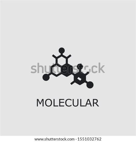 Professional vector molecular icon. Molecular symbol that can be used for any platform and purpose. High quality molecular illustration.