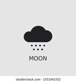 Professional vector moon icon. Moon symbol that can be used for any platform and purpose. High quality moon illustration.