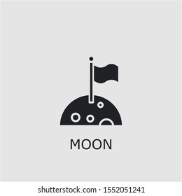 Professional vector moon icon. Moon symbol that can be used for any platform and purpose. High quality moon illustration.
