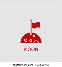 Professional vector moon icon. Moon symbol that can be used for any platform and purpose. High quality moon illustration.