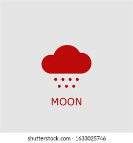 Professional vector moon icon. Moon symbol that can be used for any platform and purpose. High quality moon illustration.