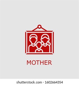 Professional vector mother icon. Mother symbol that can be used for any platform and purpose. High quality mother illustration.