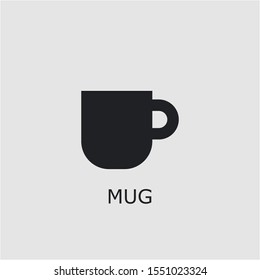 Professional vector mug icon. Mug symbol that can be used for any platform and purpose. High quality mug illustration.