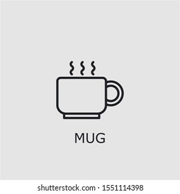 Professional vector mug icon. Mug symbol that can be used for any platform and purpose. High quality mug illustration.