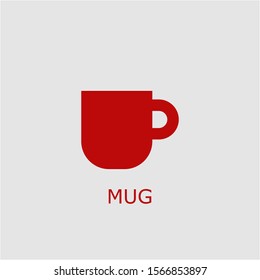 Professional vector mug icon. Mug symbol that can be used for any platform and purpose. High quality mug illustration.