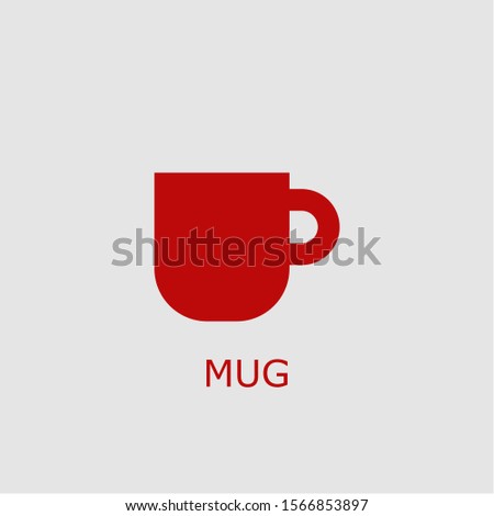 Professional vector mug icon. Mug symbol that can be used for any platform and purpose. High quality mug illustration.