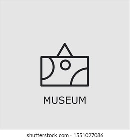 Professional vector museum icon. Museum symbol that can be used for any platform and purpose. High quality museum illustration.