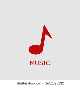 Professional vector music icon. Music symbol that can be used for any platform and purpose. High quality music illustration.