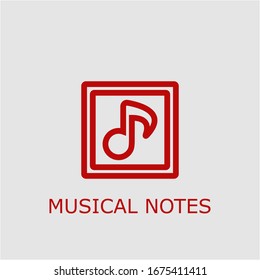 Professional vector musical notes icon. Musical notes symbol that can be used for any platform and purpose. High quality musical notes illustration.