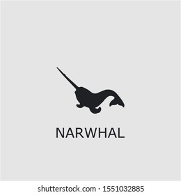 Professional vector narwhal icon. Narwhal symbol that can be used for any platform and purpose. High quality narwhal illustration.