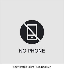 Professional vector no phone icon. No phone symbol that can be used for any platform and purpose. High quality no phone illustration.