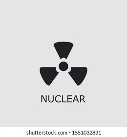 Professional vector nuclear icon. Nuclear symbol that can be used for any platform and purpose. High quality nuclear illustration.